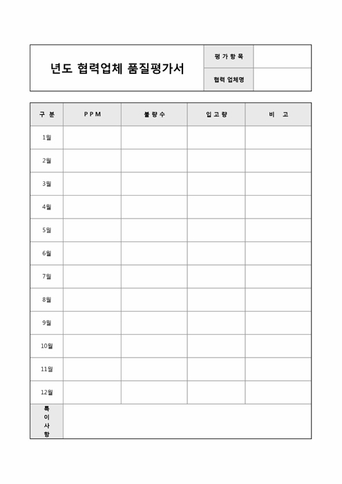 년도협력업페품질평가서