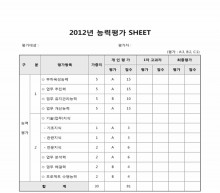 능력평가 SHEET(기획팀) 썸네일 이미지