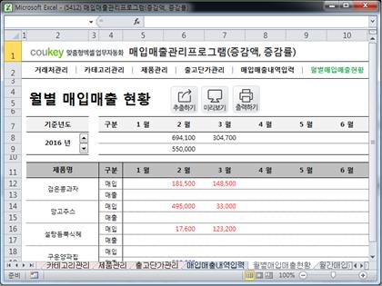 매입매출 관리프로그램(증감액/증감률 조회) 썸네일 이미지 6